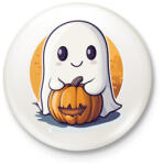 printfashion Cuki Halloween-i Szellem - Kitűző, hűtőmágnes - Fehér (16708800)