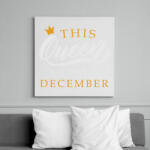 printfashion THIS QUEEN WAS BORN IN DECEMBER - Vászonkép - Fehér (6638468)