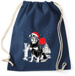 printfashion Rottweiler Karácsony - Sportzsák, Tornazsák - Sötétkék (466151)