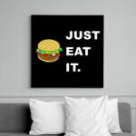 printfashion just eat it - Vászonkép - Fekete (6648420)
