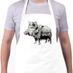 printfashion Vaddisznó - Kötény - Fehér (9442900)