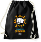 printfashion Covid Survivor - Sportzsák, Tornazsák - Fekete (3260888)