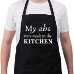 printfashion My abs were made in the kitchen - Kötény - Fekete (4934038)