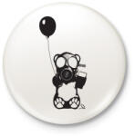 printfashion Atommaci - Kitűző, hűtőmágnes - Fehér (3073944)