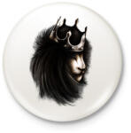 printfashion Oroszlán trón - Kitűző, hűtőmágnes - Fehér (3075319)