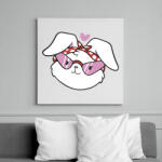 printfashion Nyuszi csaj - Vászonkép - Fehér (14124817)