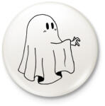 printfashion Fekete szellem - Kitűző, hűtőmágnes - Fehér (14137016)