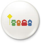 printfashion SP Characters - Kitűző, hűtőmágnes - Fehér (3081029)