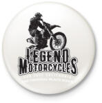 printfashion Legend Motorcycles - Kitűző, hűtőmágnes - Fehér (4637390)