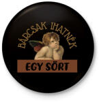 printfashion Bárcsak ihatnék egy sört - Kitűző, hűtőmágnes - Fekete (7065937)