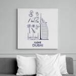 printfashion I LOVE DUBAI - Vászonkép - Fehér (10544102)