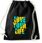 printfashion Szeresd az életed - Sportzsák, Tornazsák - Fekete (4748622)