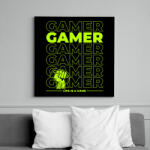 printfashion gamer - Vászonkép - Fekete (13707455)