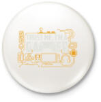 printfashion Gamer - Kitűző, hűtőmágnes - Fehér (13192165)