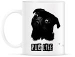 printfashion pug life2 - Bögre - Fehér (1656547)