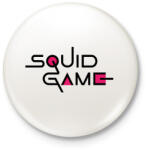 printfashion SQUID GAME fekete felirat - Kitűző, hűtőmágnes - Fehér (5479897)