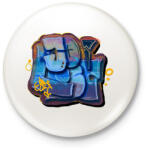 printfashion Graffity minta - Kitűző, hűtőmágnes - Fehér (3089807)