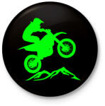printfashion Enduro - Kitűző, hűtőmágnes - Fekete (3103156)