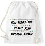 printfashion Upside down heart - Sportzsák, Tornazsák - Fehér (11697490)
