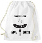 printfashion Nyugalom! Apa süti - Sportzsák, Tornazsák - Fehér (6291007)