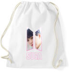 printfashion BTS Suga - Sportzsák, Tornazsák - Fehér (1970996)