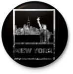 printfashion new york - Kitűző, hűtőmágnes - Fekete (3632427)