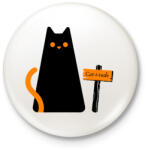 printfashion Cat-i-tude - Kitűző, hűtőmágnes - Fehér (3087676)