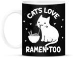 printfashion Cats love ramen too - Bögre - Fekete (13364295)