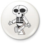 printfashion Robot-koponya - Kitűző, hűtőmágnes - Fehér (4760142)