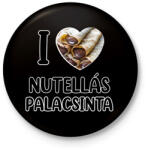 printfashion I love Nutellás palacsinta - Kitűző, hűtőmágnes - Fekete (10853414)