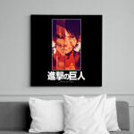 printfashion Singeki no kjodzsin character - Vászonkép - Fekete (6659568)