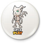 printfashion Stumble Guys - Undead Dragon - Kitűző, hűtőmágnes - Fehér (16087701)