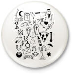 printfashion Stick nd poke - Kitűző, hűtőmágnes - Fehér (3082429)