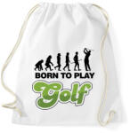 printfashion Golfozás evolúció - Sportzsák, Tornazsák - Fehér (1227442)
