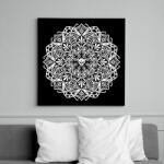 printfashion Koponyás mandala - Vászonkép - Fekete (6642110)