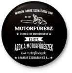 printfashion Motorfűrész / Favágó - Kitűző, hűtőmágnes - Fekete (5757982)