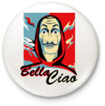 printfashion La casa de papel - Bella Ciao - Kitűző, hűtőmágnes - Fehér (4680865)