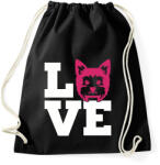 printfashion Yorkie LOVE - Sportzsák, Tornazsák - Fekete (2581900)