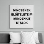 printfashion Nincsenek előítéleteim, mindenkit utálok - Vászonkép - Fehér (12053722)