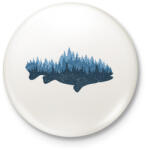 printfashion Hal az erdőben - Kitűző, hűtőmágnes - Fehér (13321754)