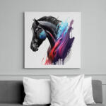 printfashion Lovas - Vászonkép - Fehér (16584188)