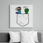 printfashion Minecraft Pocket - Vászonkép - Fehér (6624011)