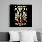 printfashion motorcycle - Vászonkép - Fekete (13732388)