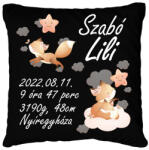 printfashion Rókás emlékörző - Párnahuzat, Díszpárnahuzat - Fekete (10732586)