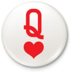 printfashion QUEEN - Kitűző, hűtőmágnes - Fehér (5389964)