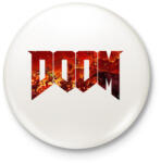 printfashion DOOM - Kitűző, hűtőmágnes - Fehér (3087983)
