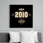 printfashion born-in-2010-cream-choco - Vászonkép - Fekete (6644845)