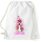 printfashion i love you virágos - Sportzsák, Tornazsák - Fehér (1678081)