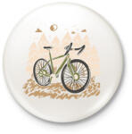 printfashion Mountain bike - Kitűző, hűtőmágnes - Fehér (12756686)