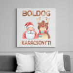 printfashion Boldog karácsonyt! - Vászonkép - Fehér (6639086)